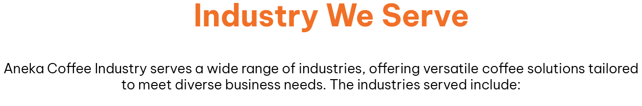 Industries we serve