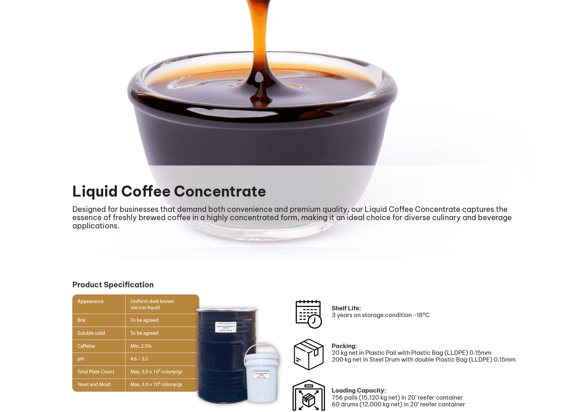 Liquid coffee