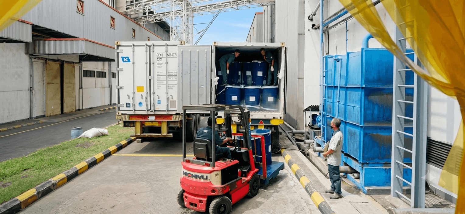 Factory loading and logistics area